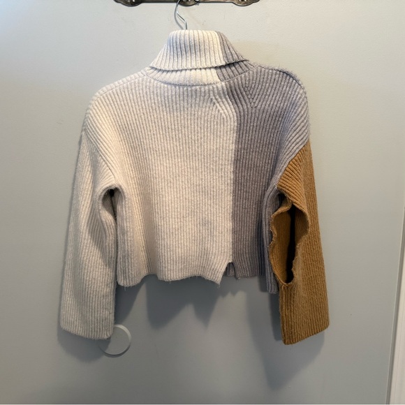 Anthropology RAGA Colorblock Turtleneck Sweater Large Repair Piece - Picture 4 of 8